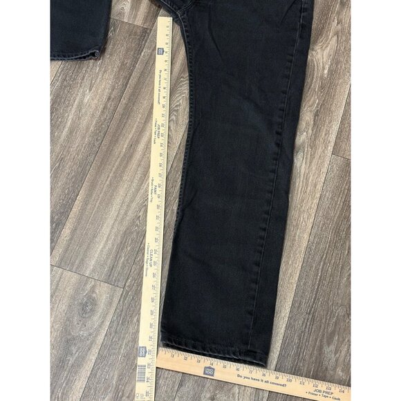 LEVI'S 505 MENS DENIM WASH BLACK JEANS STRAIGHT LEG 36X34 LONG-TALL 100% COTTON - Picture 5 of 11